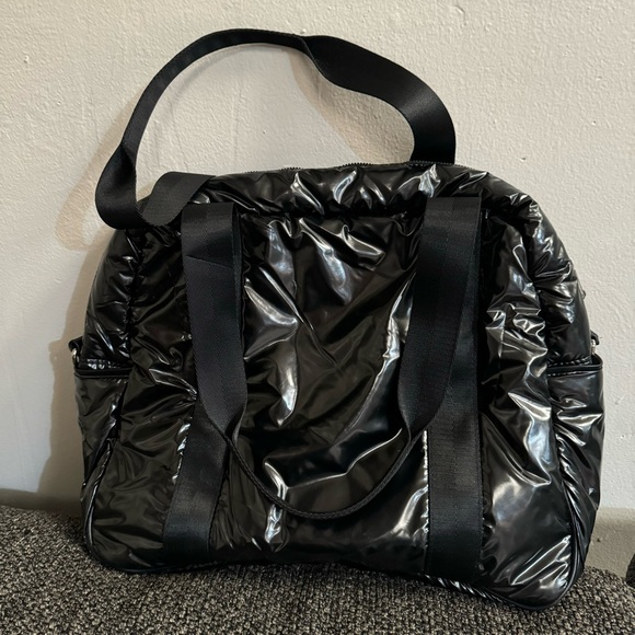 Isaac Mizrahi Black Puffer Tote Bag Puffy First Nylon Soft